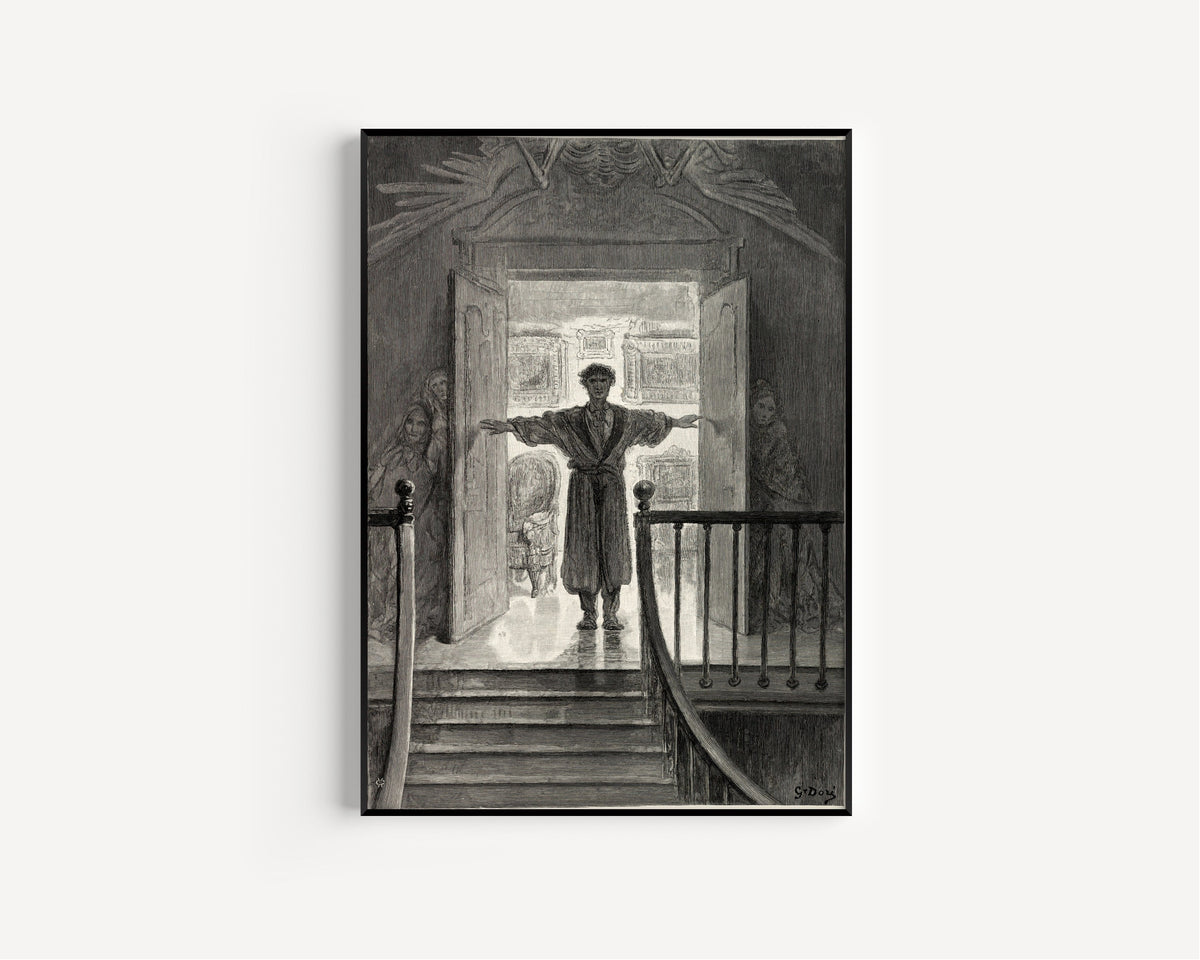 Gustave Doré — Darkness there, and nothing more | Gothic Illustration Print - 9ArtPrints