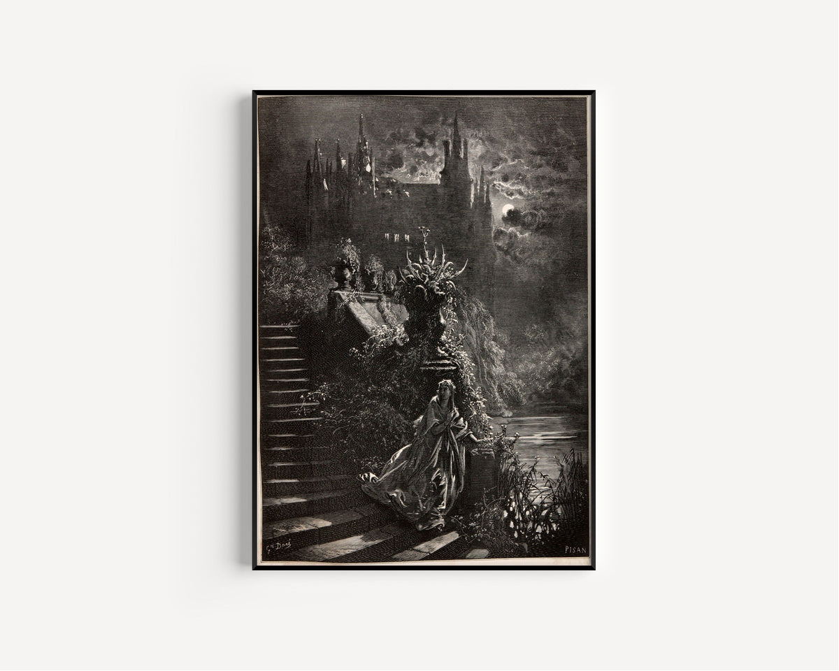 Gustave Doré — Donkey Skin: The Princess on the Palace Steps | Fairy Tale Illustration Print - 9ArtPrints