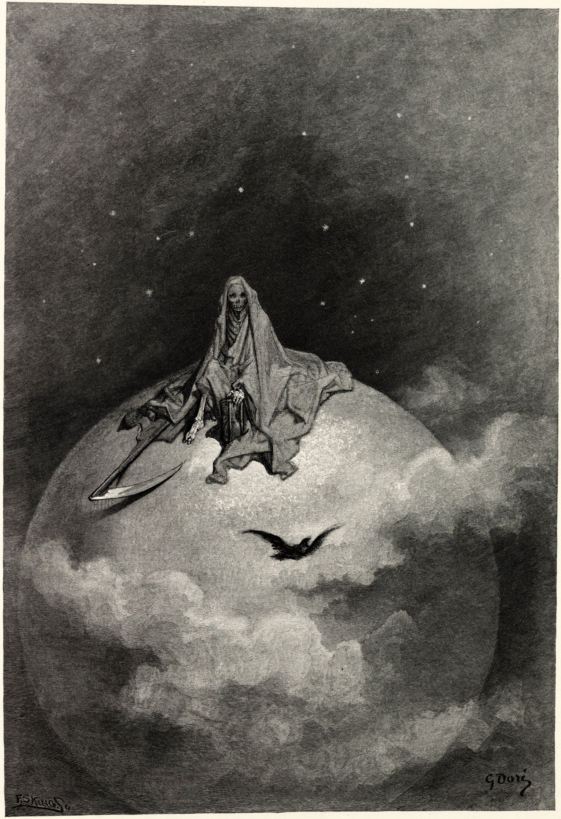Gustave Doré — Dreaming dreams no mortal ever dared to dream before | Gothic Illustration Print - 9ArtPrints