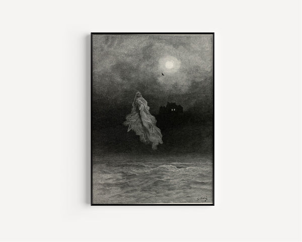 Gustave Doré — Get thee back into the tempest and the Night's Plutonian shore! | Gothic Illustration Print