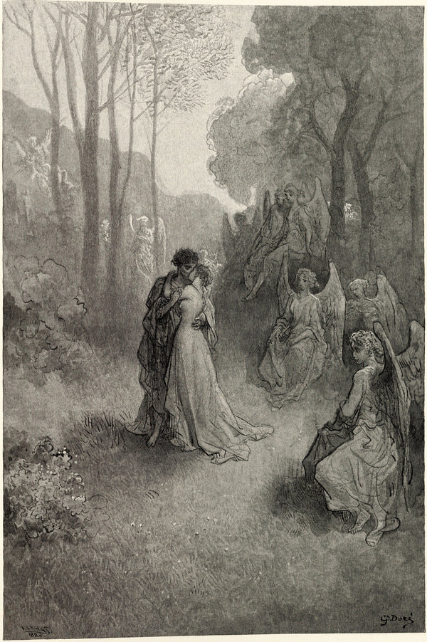 Gustave Doré — It shall clasp a sainted maiden whom the angels name Lenore | Gothic Illustration Print