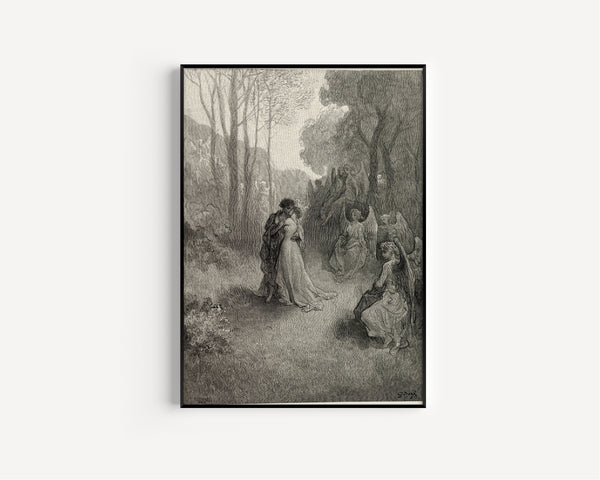 Gustave Doré — It shall clasp a sainted maiden whom the angels name Lenore | Gothic Illustration Print