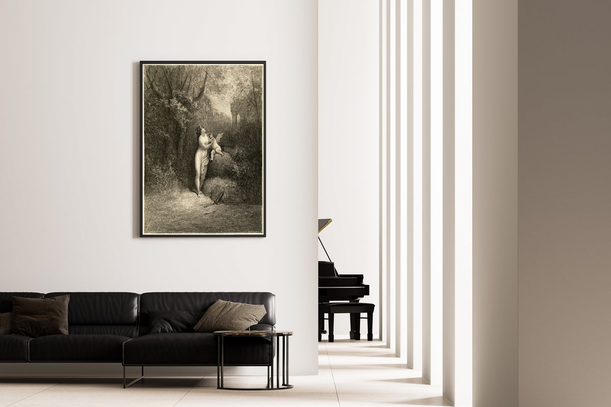 Gustave Doré — Love and Folly (L’Amour et la folie) | Engraving Print - 9ArtPrints