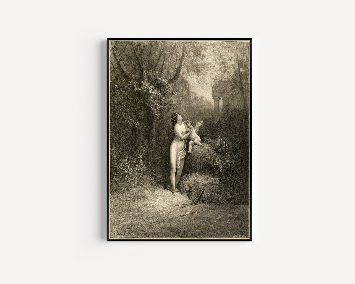 Gustave Doré — Love and Folly (L’Amour et la folie) | Engraving Print - 9ArtPrints