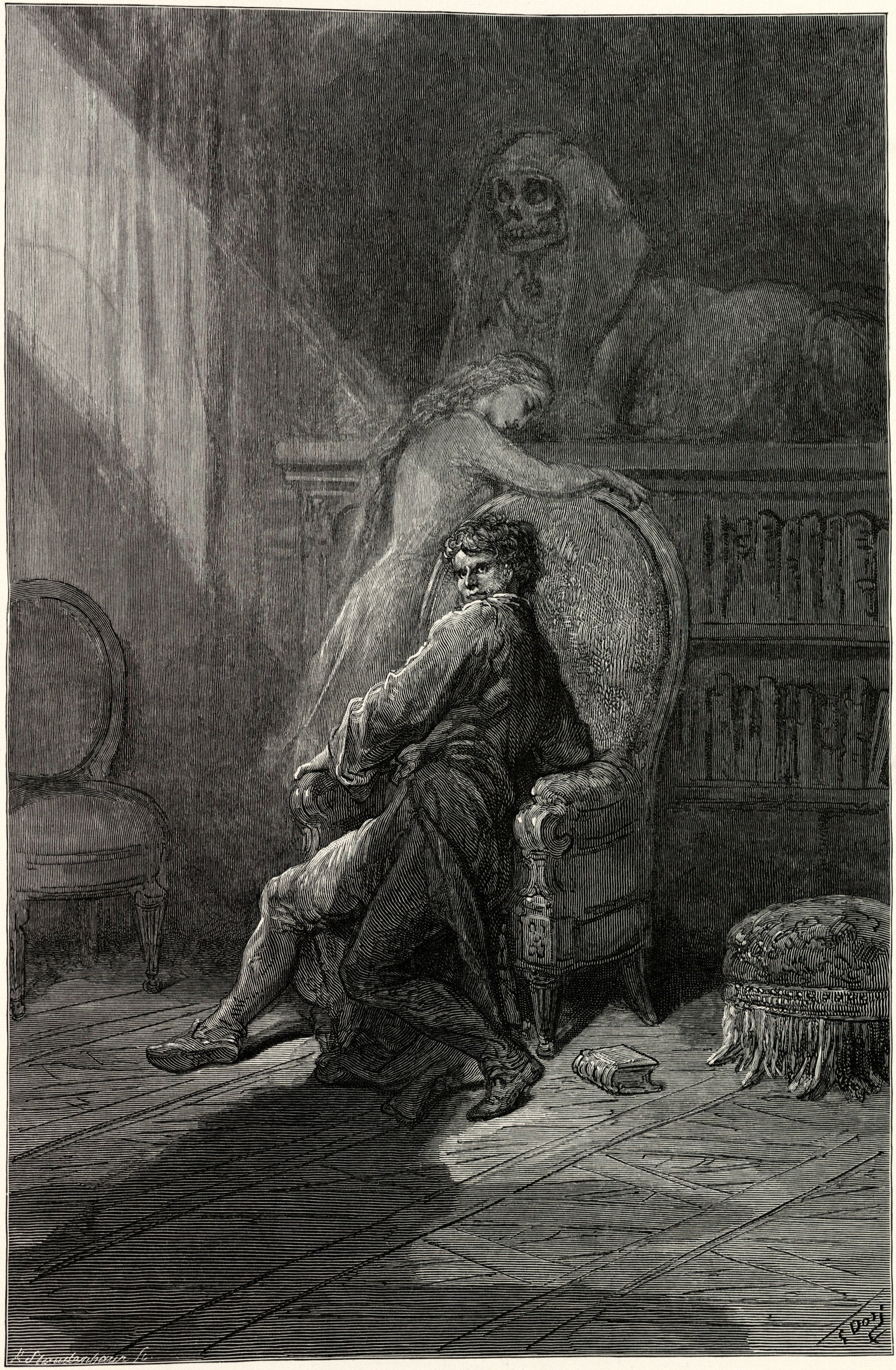 Gustave Doré — On this home by Horror haunted | Gothic Illustration Print - 9ArtPrints