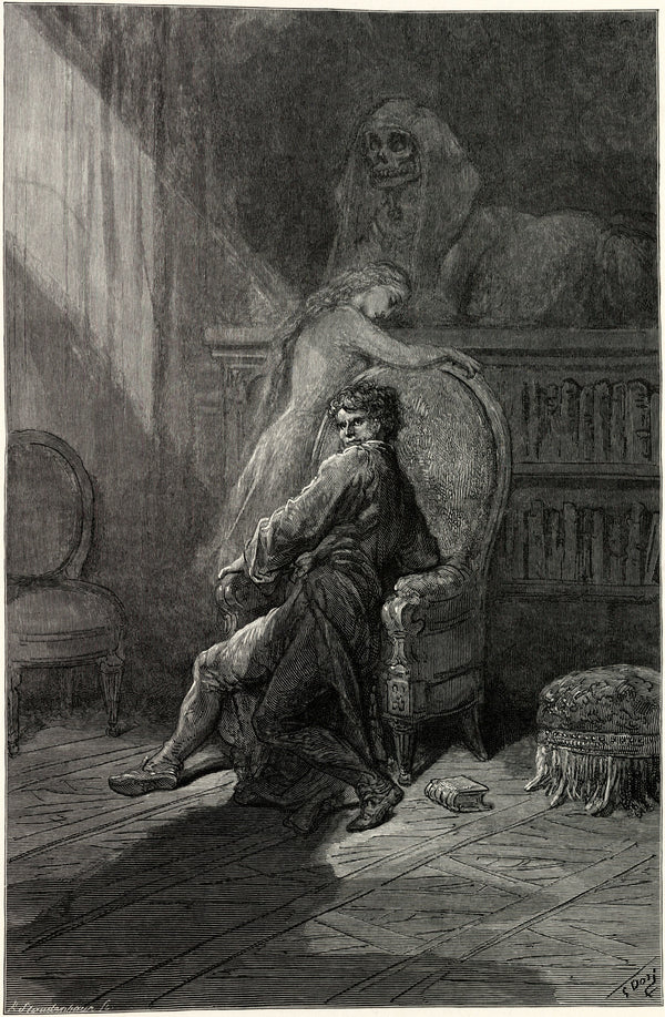 Gustave Doré — On this home by Horror haunted | Gothic Illustration Print
