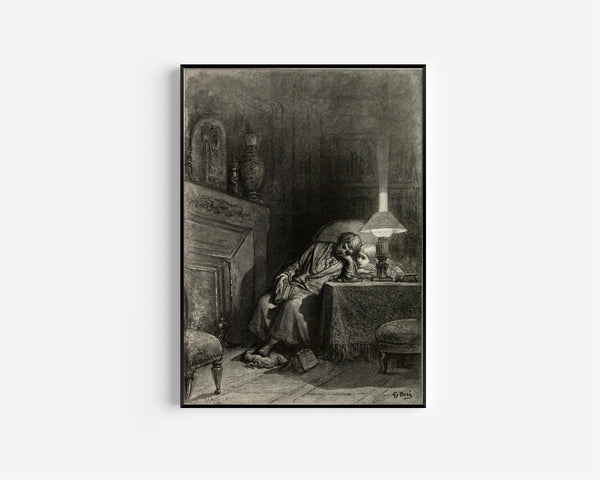 Gustave Doré — Once upon a midnight dreary | Gothic Illustration Print