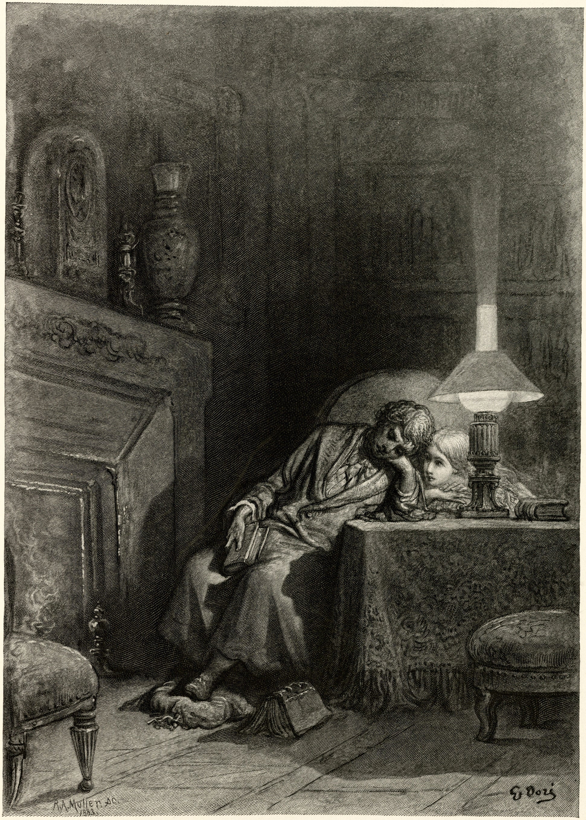 Gustave Doré — Once upon a midnight dreary | Gothic Illustration Print - 9ArtPrints