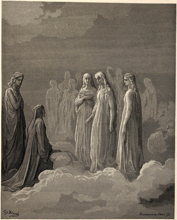 Gustave Doré — Paradiso, Canto III: Piccarda and the Souls in the Moon | Dante Illustration Print