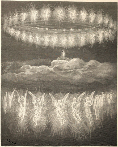 Gustave Doré — Paradiso, Canto XII: The Two Garlands of the Blessed | Dante Illustration Print - 9ArtPrints