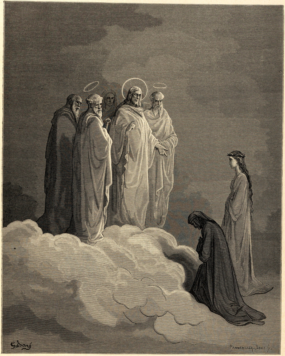 Gustave Doré — Paradiso, Canto XXVI: Peter, James and John | Dante Illustration Print - 9ArtPrints