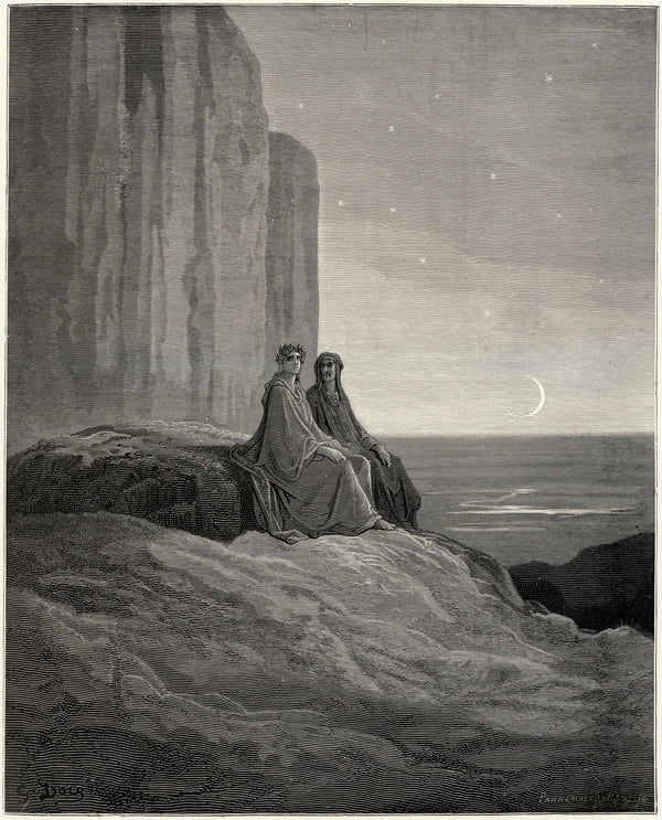 Gustave Doré — Purgatorio, Canto IX: Dawn over the Eastern Cliff | Dante Illustration Print