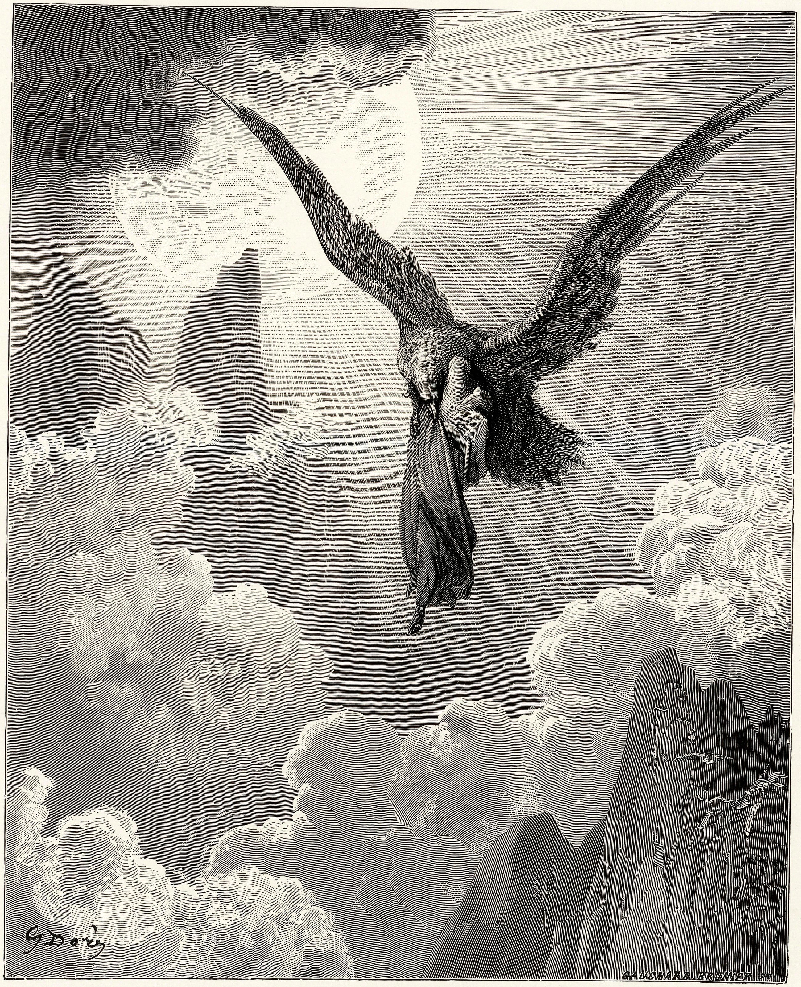 Gustave Doré — Purgatorio, Canto IX: The Dream of the Eagle | Dante Illustration Print - 9ArtPrints