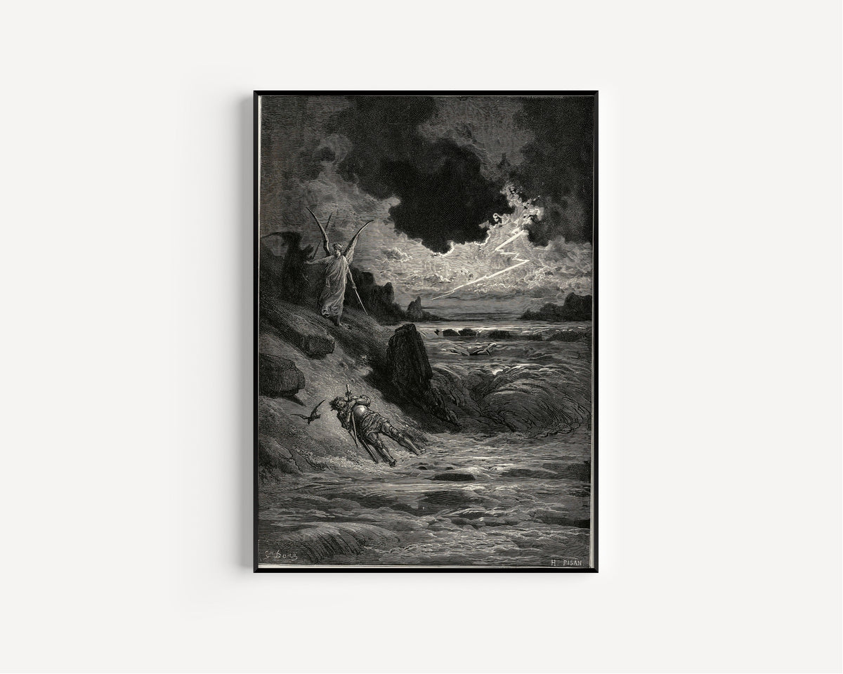Gustave Doré — Purgatorio, Canto V: Buonconte's Last Prayer | Dante Illustration Print - 9ArtPrints