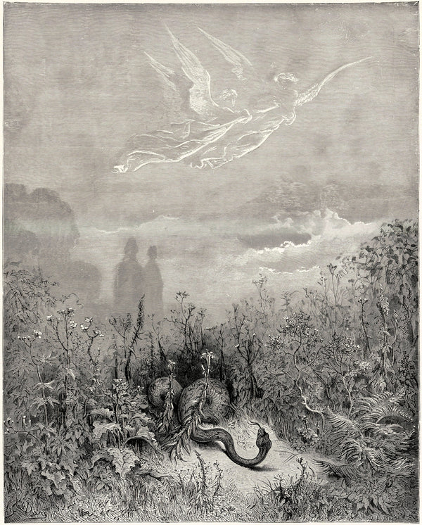 Gustave Doré — Purgatorio, Canto VIII: The Serpent Fled | Dante Illustration Print