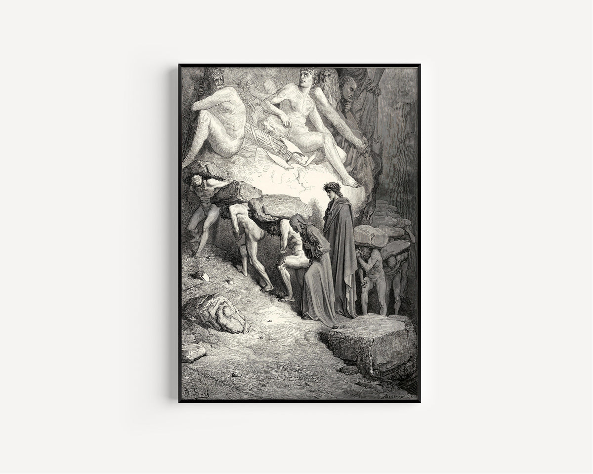 Gustave Doré — Purgatorio, Canto XII: Oxen in the Yoke | Dante Illustration Print - 9ArtPrints