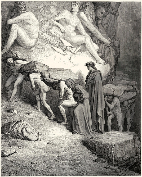 Gustave Doré — Purgatorio, Canto XII: Oxen in the Yoke | Dante Illustration Print