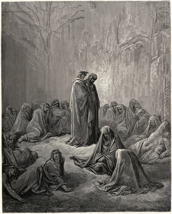 Gustave Doré — Purgatorio, Canto XIII: The Envious with Sewn Eyes | Dante Illustration Print