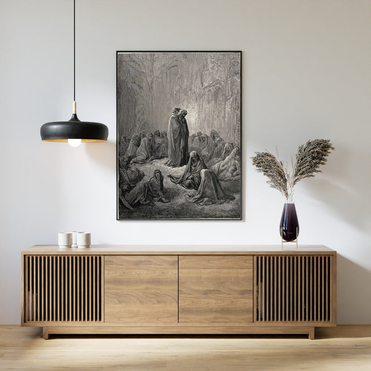 Gustave Doré — Purgatorio, Canto XIII: The Envious with Sewn Eyes | Dante Illustration Print - 9ArtPrints