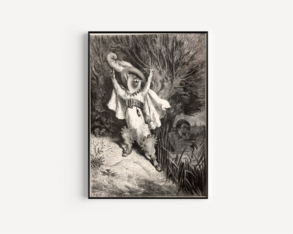 Gustave Doré — Puss in Boots: The Marquis of Carabas Is Drowning | Fairy Tale Illustration Print