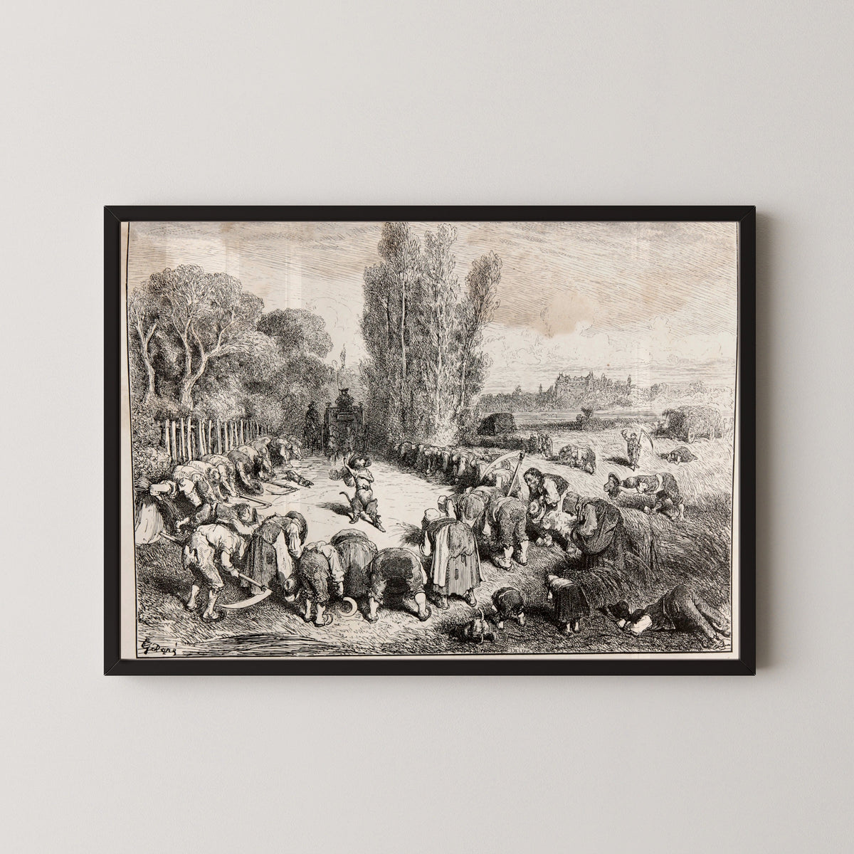 Gustave Doré — Puss in Boots: The Reapers | Fairy Tale Illustration Print - 9ArtPrints