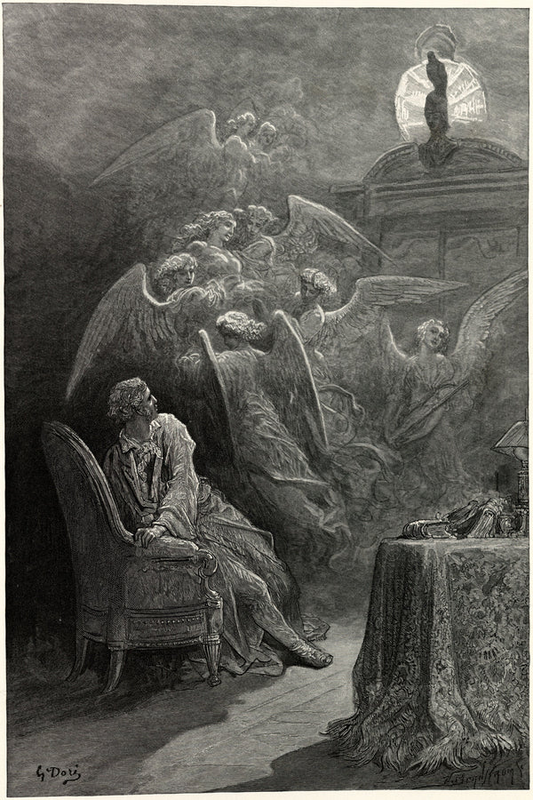 Gustave Doré — Respite and nepenthe from thy memories of Lenore | Gothic Illustration Print