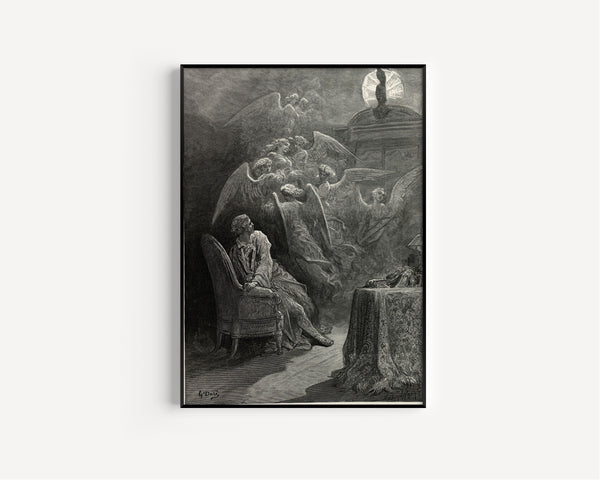 Gustave Doré — Respite and nepenthe from thy memories of Lenore | Gothic Illustration Print