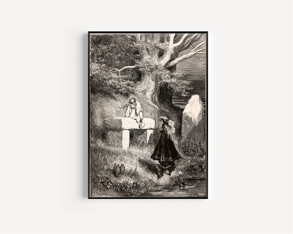 Gustave Doré — Riquet with the Tuft: The Princess Meets Riquet | Fairy Tale Illustration Print