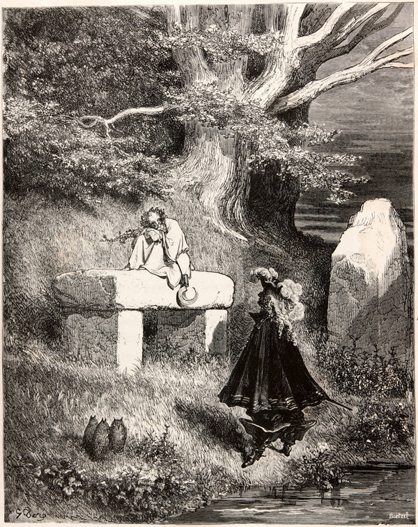 Gustave Doré — Riquet with the Tuft: The Princess Meets Riquet | Fairy Tale Illustration Print