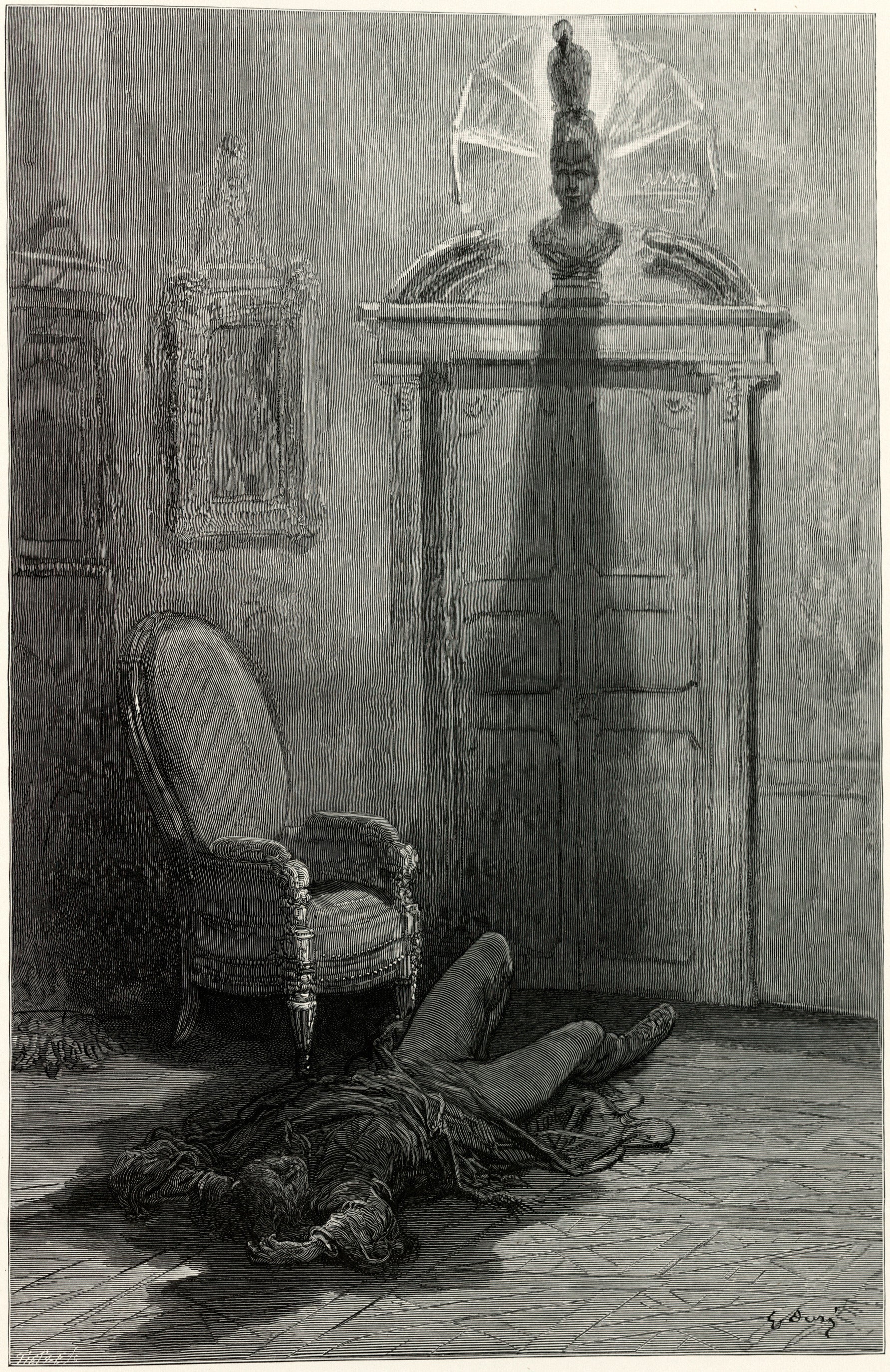 Gustave Doré — Shall be lifted — nevermore! | Gothic Illustration Print - 9ArtPrints