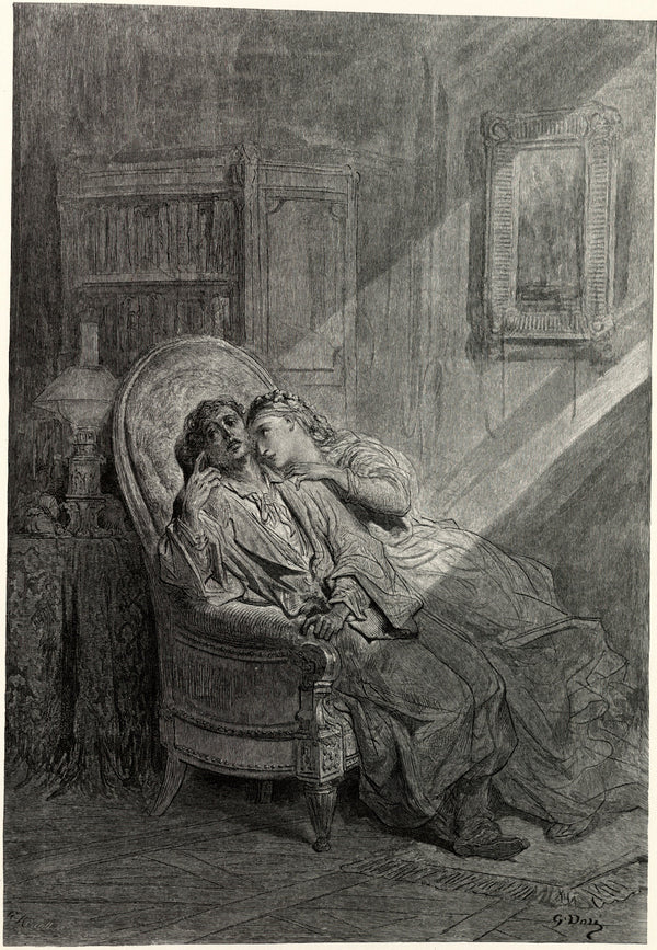 Gustave Doré — She shall press, ah, nevermore! | Gothic Illustration Print