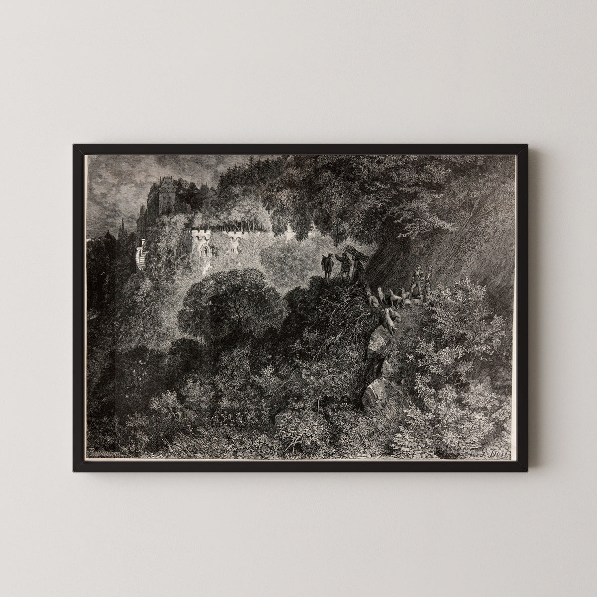 Gustave Doré — Sleeping Beauty: The Enchanted Castle | Fairy Tale Illustration Print - 9ArtPrints