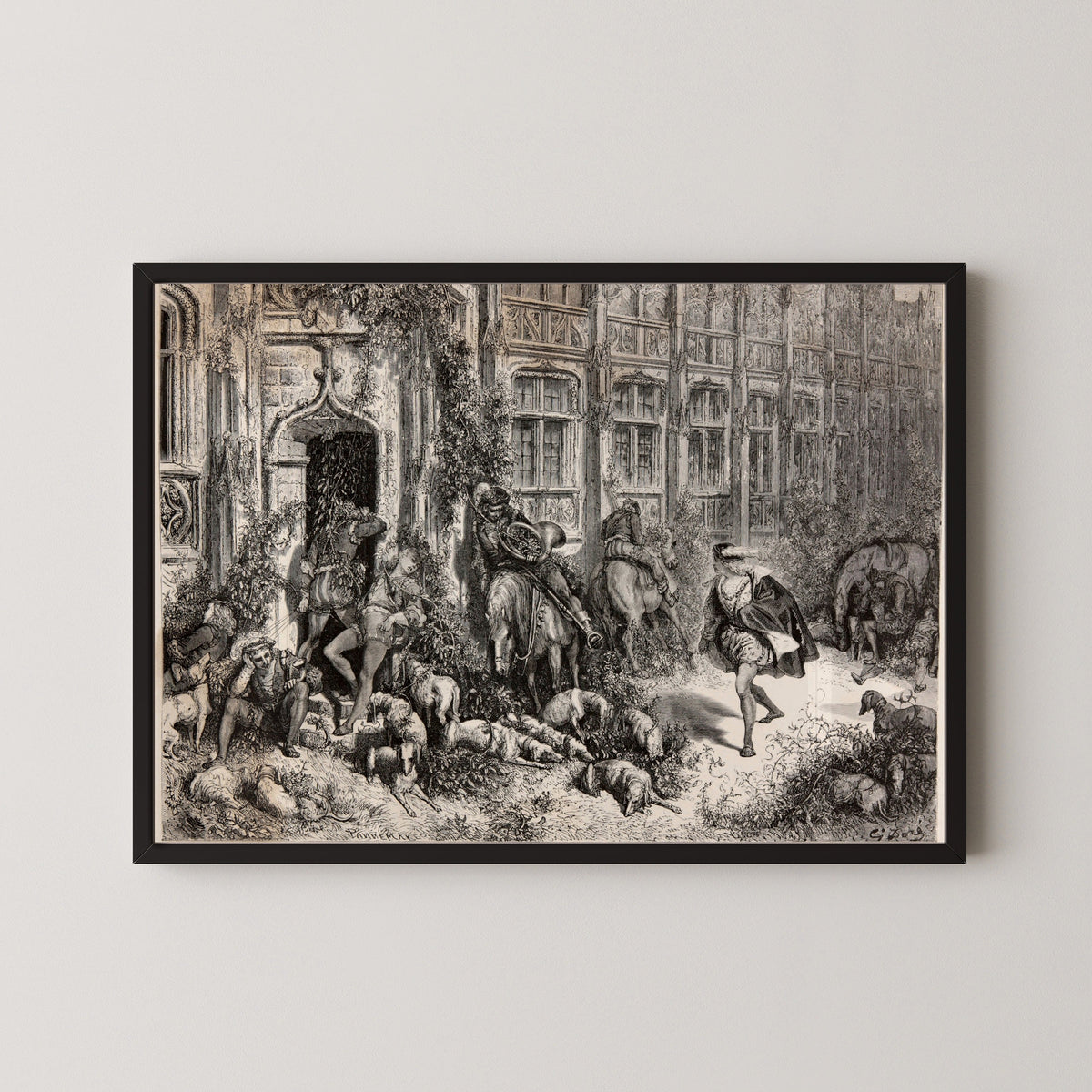 Gustave Doré — Sleeping Beauty: The Prince Arrives at the Castle | Fairy Tale Illustration Print - 9ArtPrints