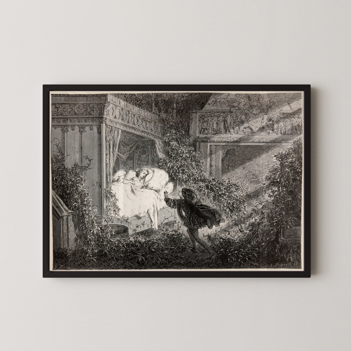 Gustave Doré — Sleeping Beauty: The Prince Finds the Princess | Fairy Tale Illustration Print - 9ArtPrints