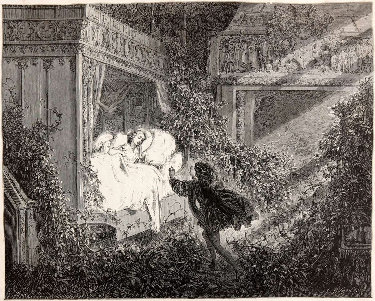 Gustave Doré — Sleeping Beauty: The Prince Finds the Princess | Fairy Tale Illustration Print - 9ArtPrints