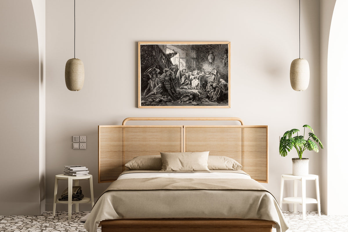 Gustave Doré — Sleeping Beauty: The Sleeping Court | Fairy Tale Illustration Print - 9ArtPrints
