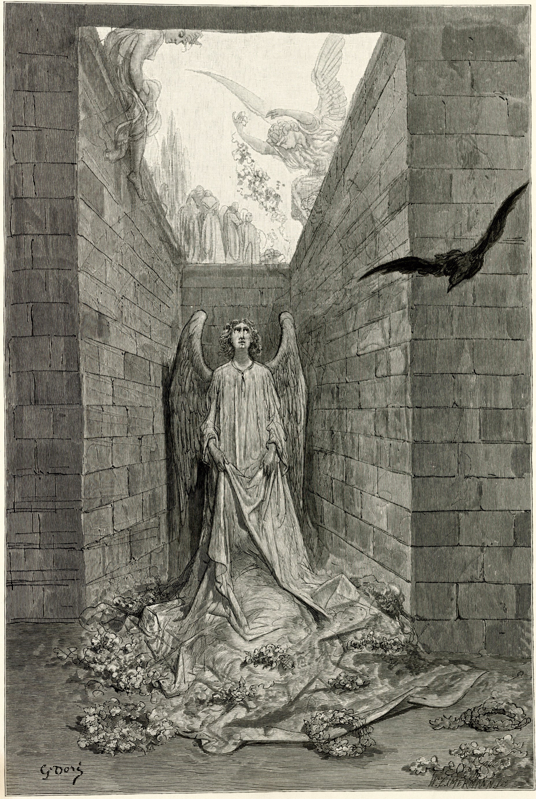 Gustave Doré — Sorrow for the lost Lenore | Gothic Illustration Print - 9ArtPrints