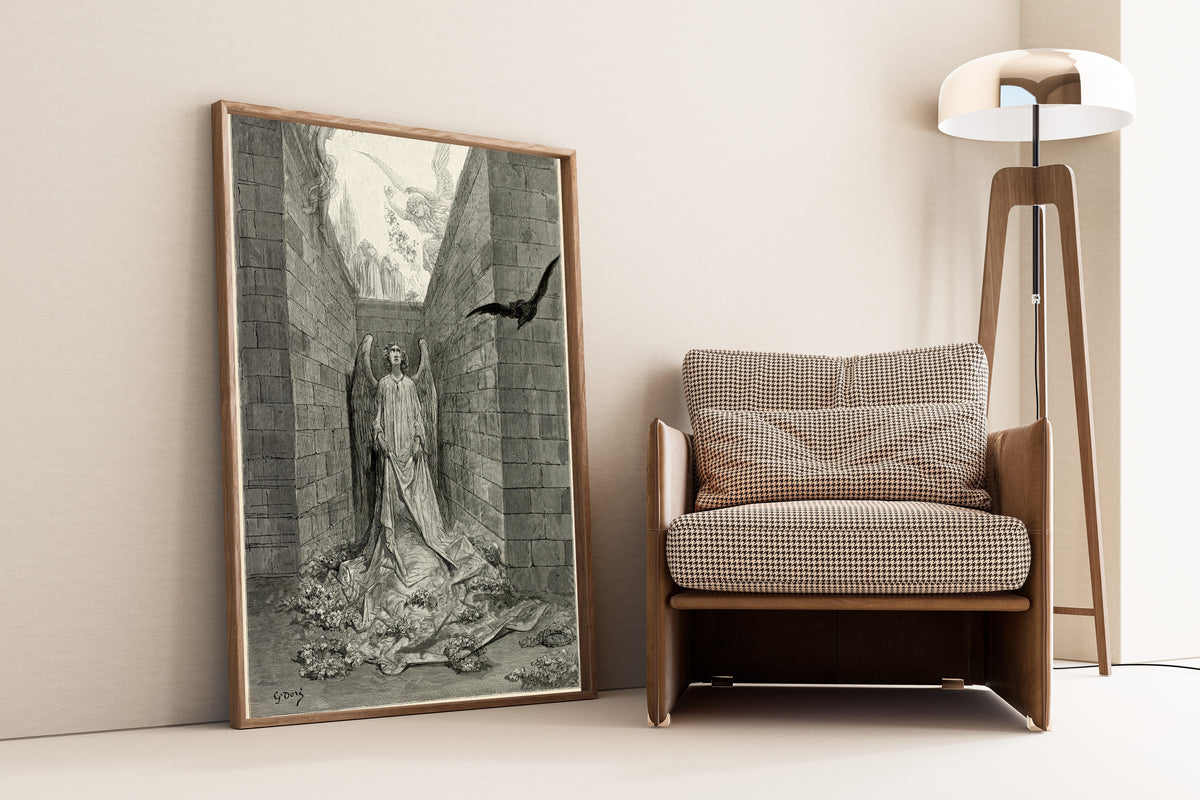 Gustave Doré — Sorrow for the lost Lenore | Gothic Illustration Print - 9ArtPrints