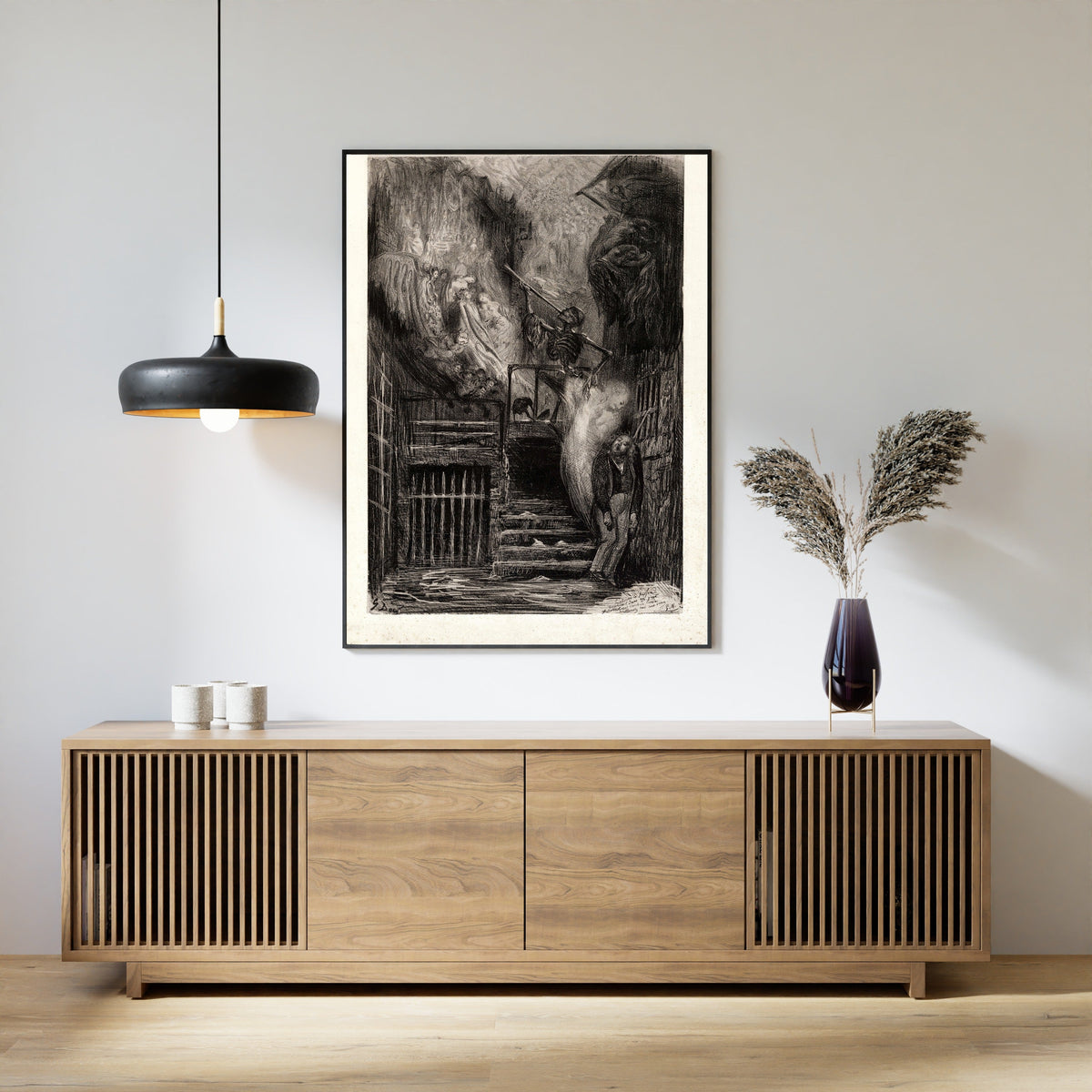 Gustave Doré — Street of the Old Lantern (Death of Gérard de Nerval) | Lithograph Print - 9ArtPrints
