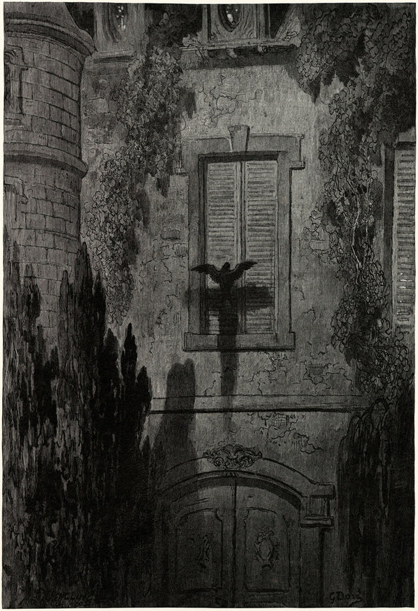 Gustave Doré — Surely that is something at my window lattice | Gothic Illustration Print