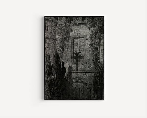 Gustave Doré — Surely that is something at my window lattice | Gothic Illustration Print