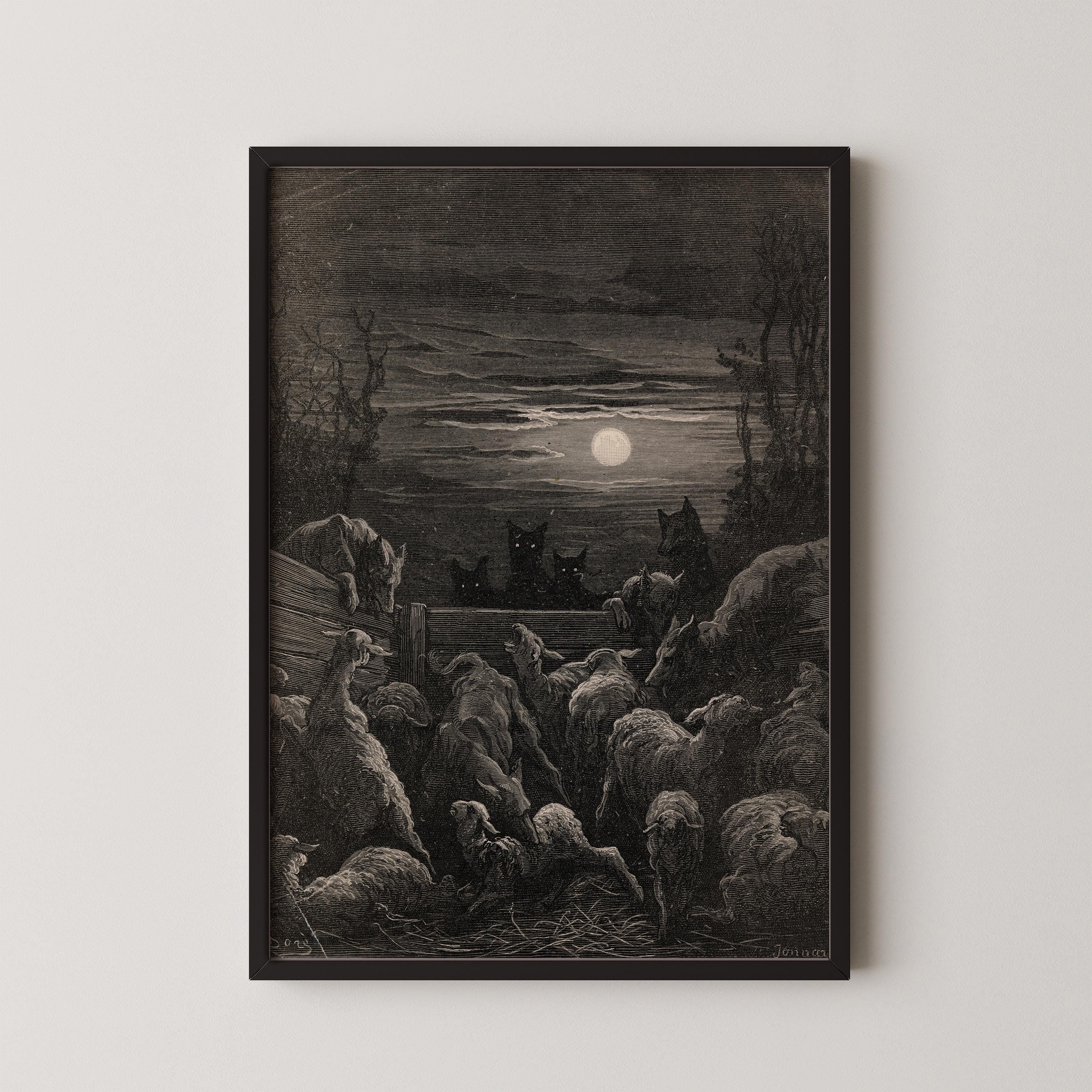 Gustave Doré — The Wolves and the Sheep | Fable Illustration Print - 9ArtPrints