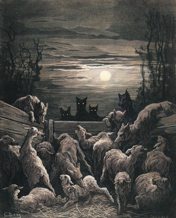 Gustave Doré — The Wolves and the Sheep | Fable Illustration Print
