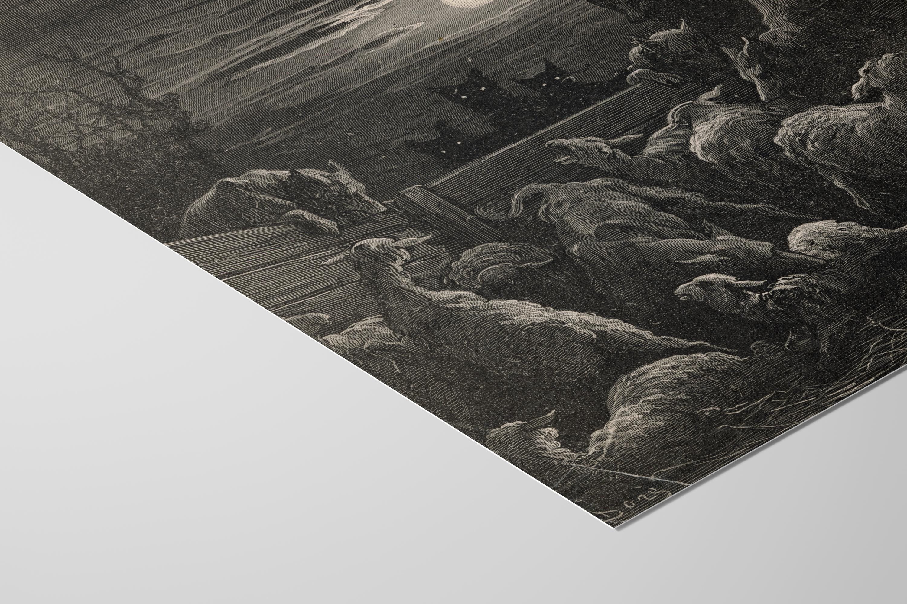 Gustave Doré — The Wolves and the Sheep | Fable Illustration Print - 9ArtPrints