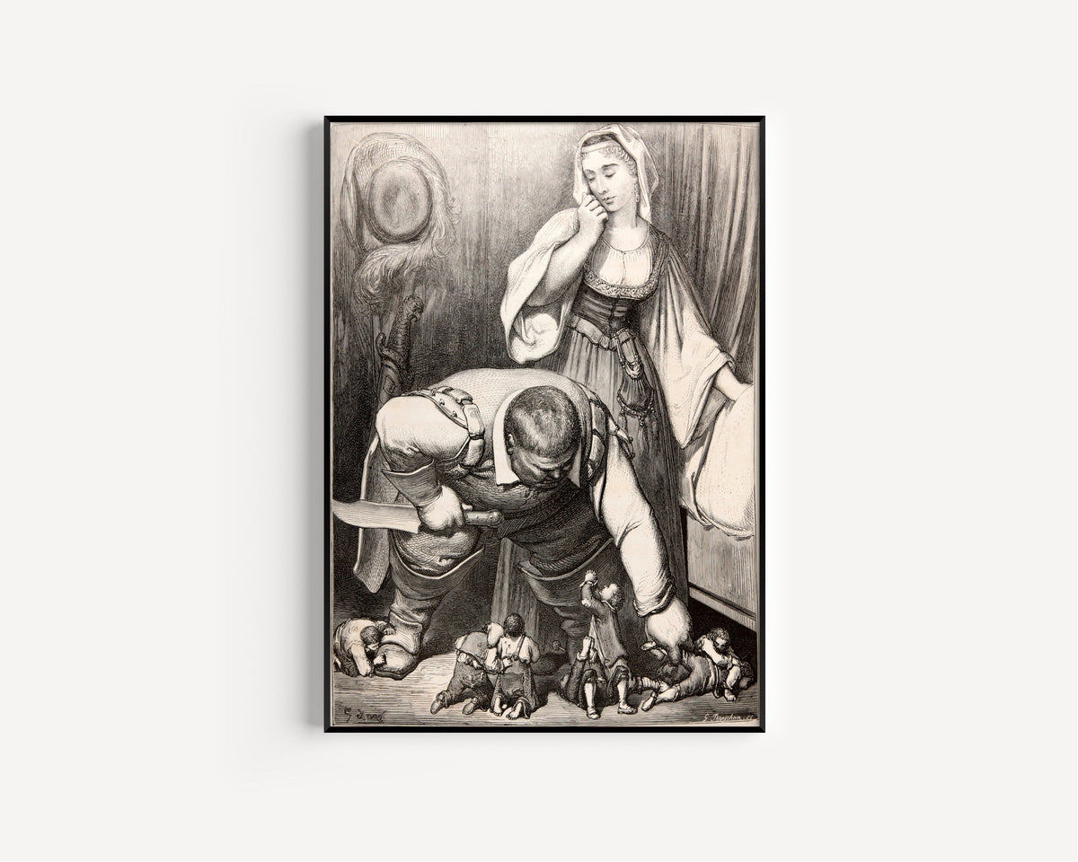 Gustave Doré — Tom Thumb: The Ogre Sharpens His Knife | Fairy Tale Illustration Print - 9ArtPrints