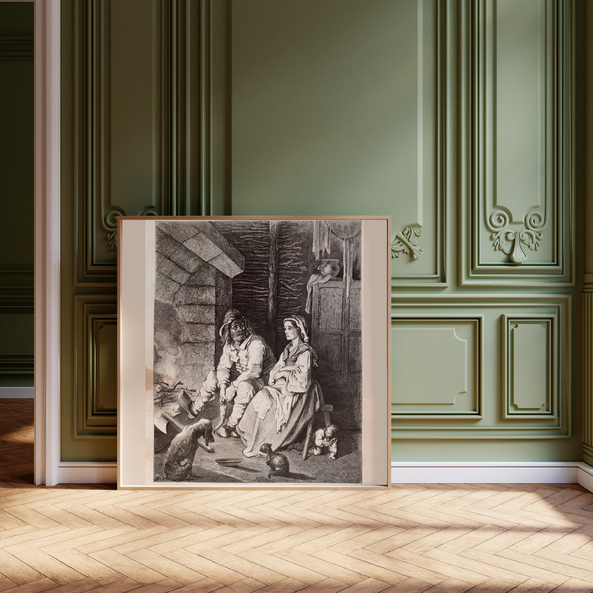 Gustave Doré — Tom Thumb: The Woodcutter and His Wife | Fairy Tale Illustration Print - 9ArtPrints