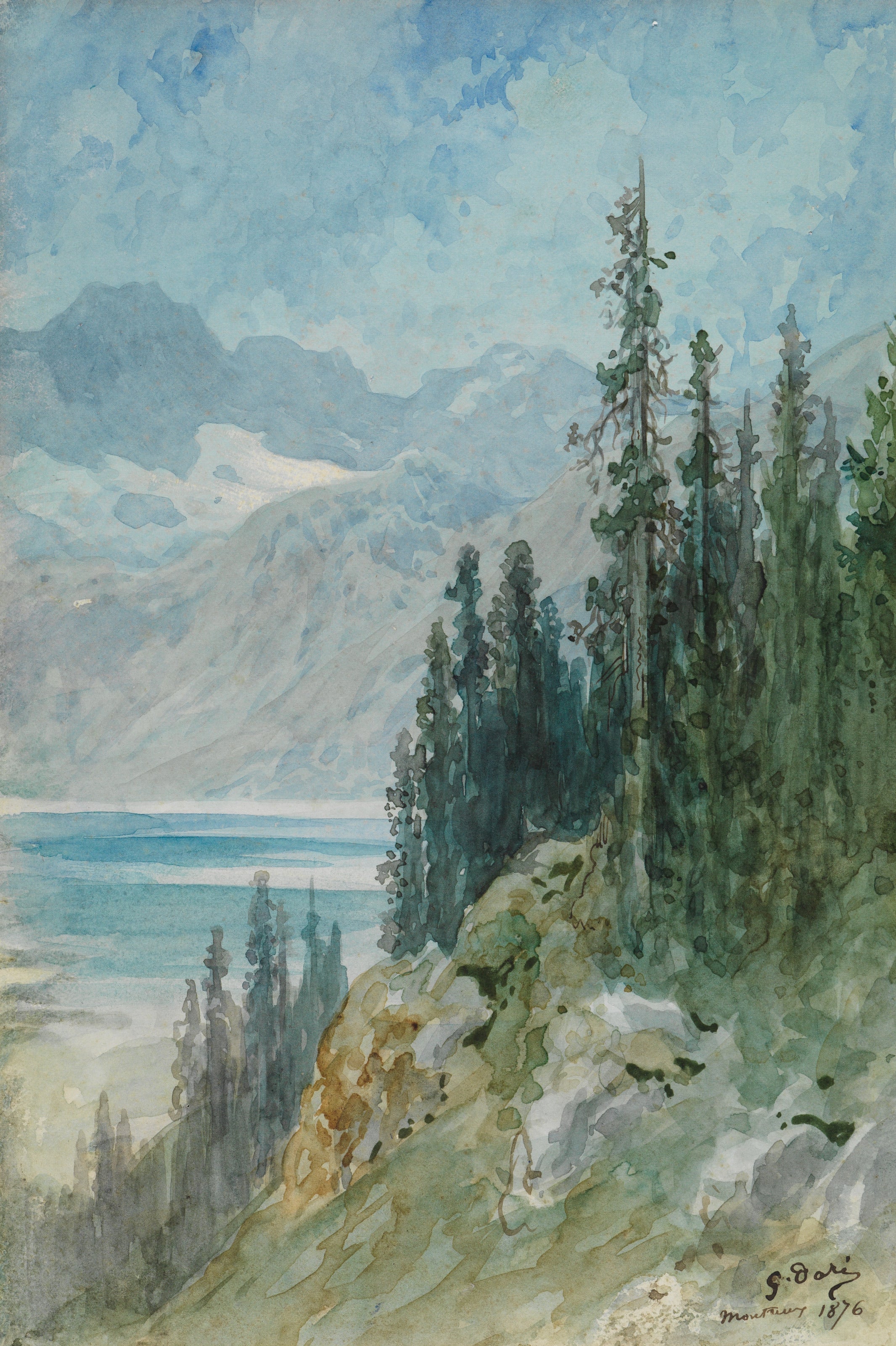 Gustave Doré — View over Lake Geneva at Montreux | Fine Art Print - 9ArtPrints