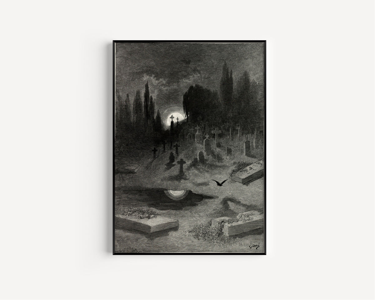 Gustave Doré — Wandering from the Nightly shore | Gothic Illustration Print - 9ArtPrints