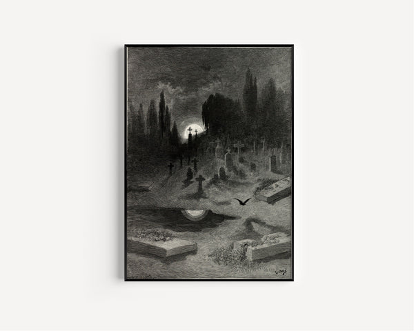 Gustave Doré — Wandering from the Nightly shore | Gothic Illustration Print
