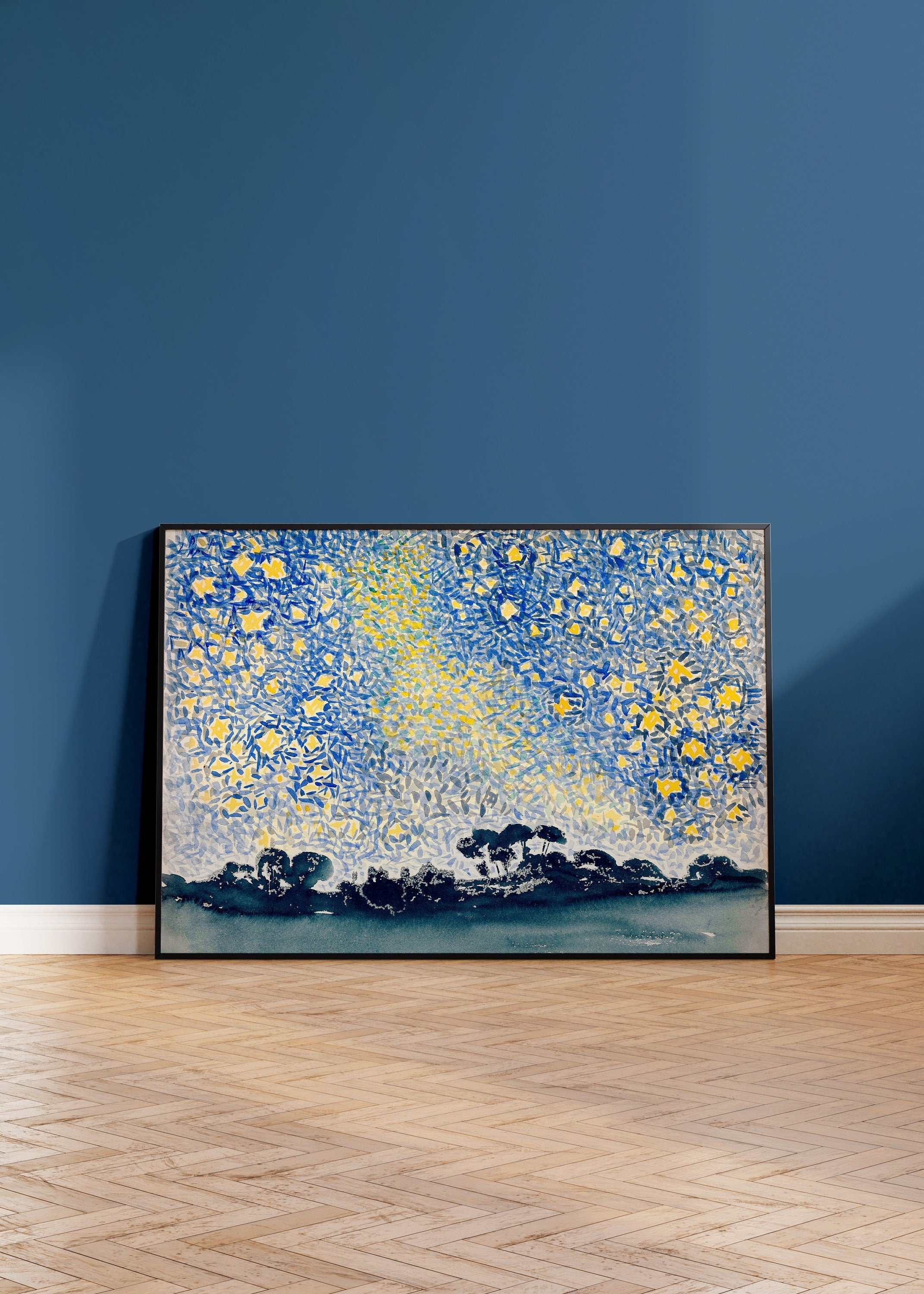 Henri - Edmond Cross - Landscape with Starry Sky | Famous Impressionist Art (available framed or unframed) - 9ArtPrints